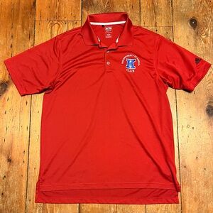 adidas Red Polo University of Kansas Club Patch